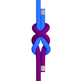 Nœud Simple Simon double (dessous) | Animation du nœud | Nœuds 3D