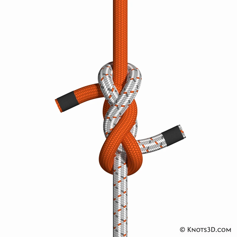 Animazione: Intugliatura simmetrica per gomene (sopra)