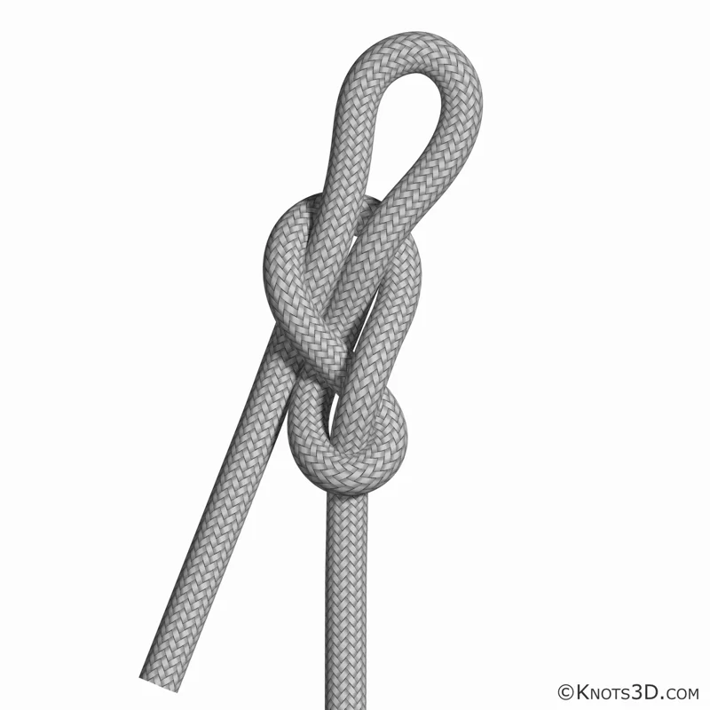 アニメーション: 引き解け八の字結び