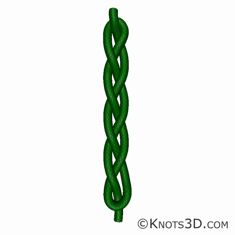 애니메이션: 외줄 땋기 매듭