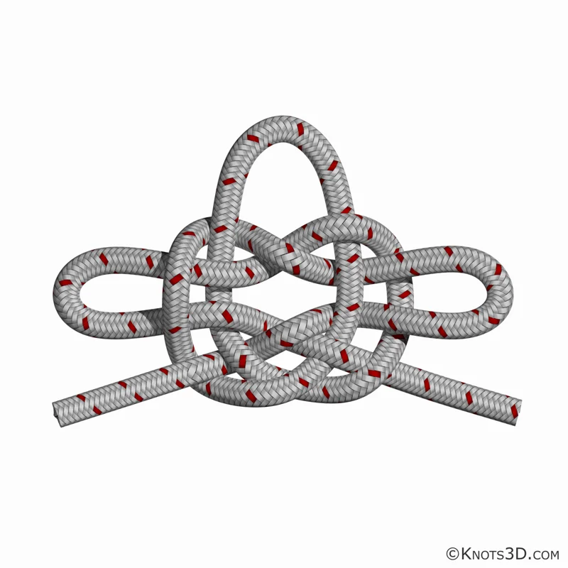 桅顶结 | 结动画 | 3D 绳结